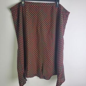 Vintage Talbots Silk Polka Dot Midi Skirt Size 20W